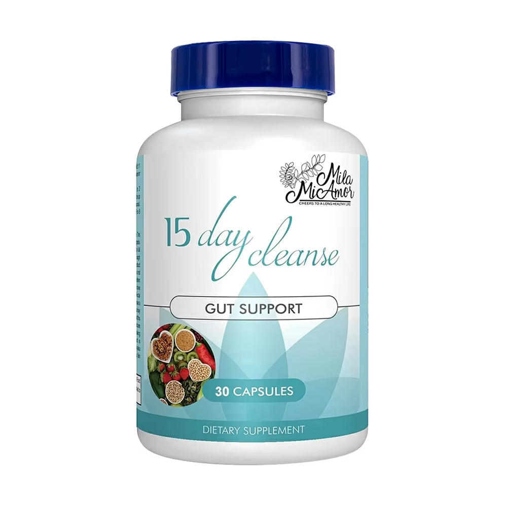 15-Day Intestinal Cleansing and Detoxifying Capsules, Targeting the Overall Colon, Digestive Regulation, and Intestinal Health